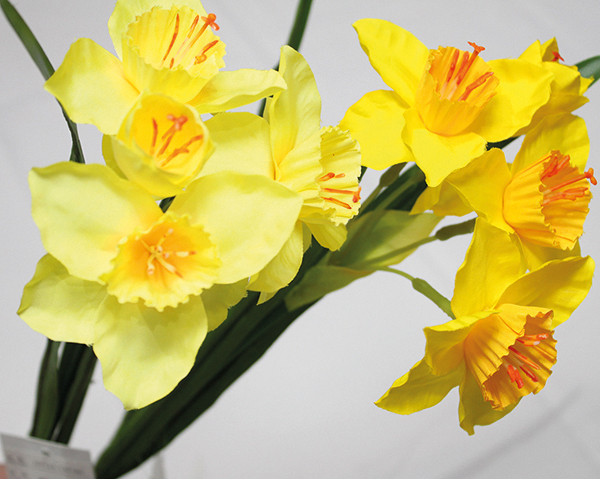 Osterglocken Strauß mit 3 Blüten, 7x42cm