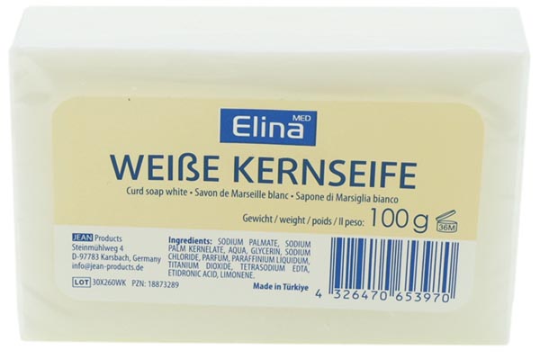 Seife Elina 100g Kernseife weiss