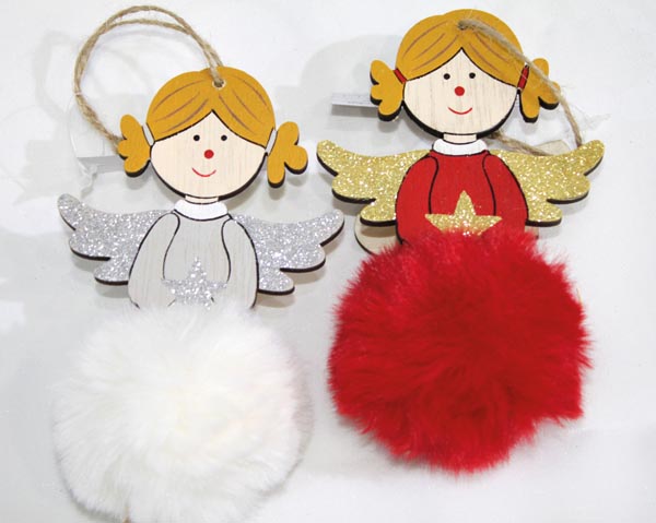 Süßer HolzengeL 13X10cm auf Kuschelwolke