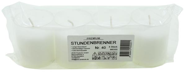 Grablicht Brenner 4er Nr.40 weiss