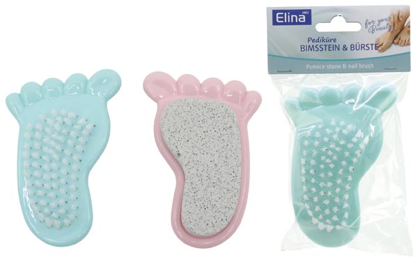 Nagelbürste Fuß 12x7,6x2,5cm 2 Fb. sortiert