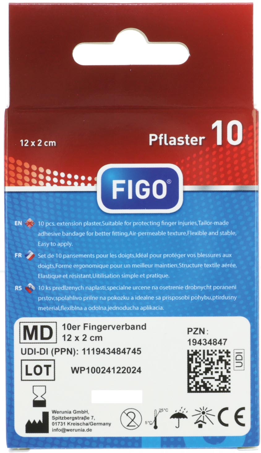 Wundverband 10er Finger-Verband 12x2cm elastisch
