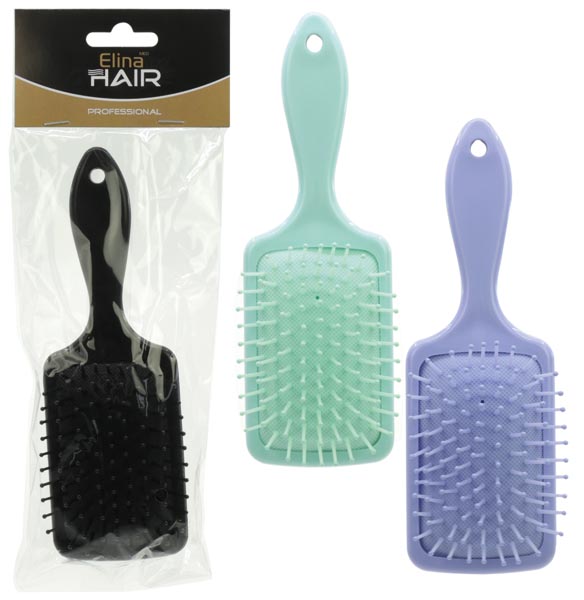 Haarbürste eckig 20cm mit Noppen für Kopfmassage