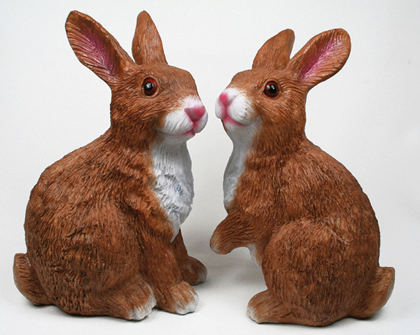 Hase XXL 2fach sortiert 22x18cm, Polyresin