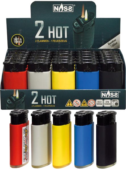 Feuerzeug elekt. 2in1 Feuer & Flamme 25er Disp.