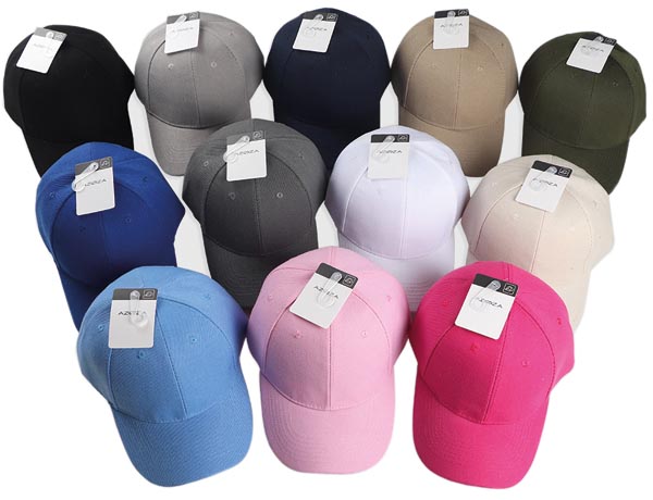 Kappe Basecap 12 Farben sortiert Größe 56-58