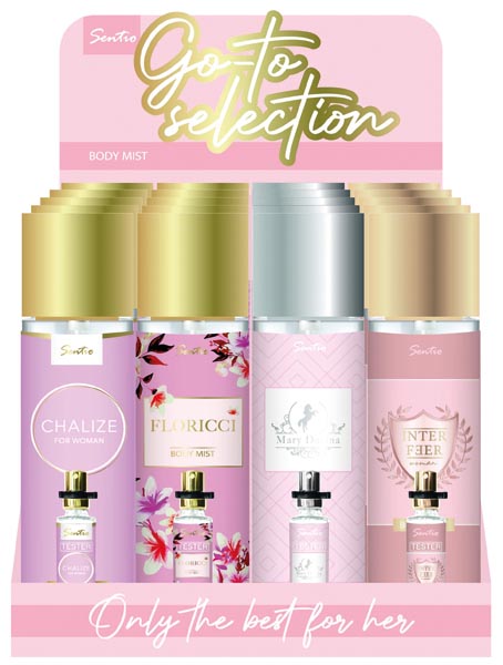 Parfüm Sentio Bodymist 100ml Mix 4fach sort.