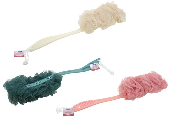 Bade Massagebürste Duschknäul 44cm 3farbig