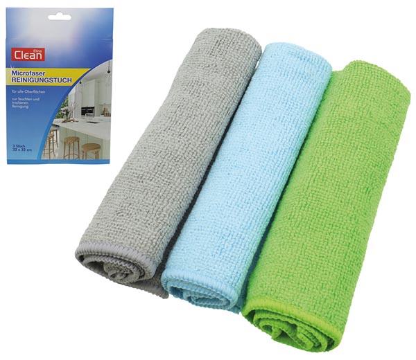 Microfasertücher CLEAN 3er 32x32cm in Colorbox