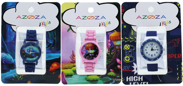 Armbanduhr Kinder 6 Modelle / 12 Farben sort.