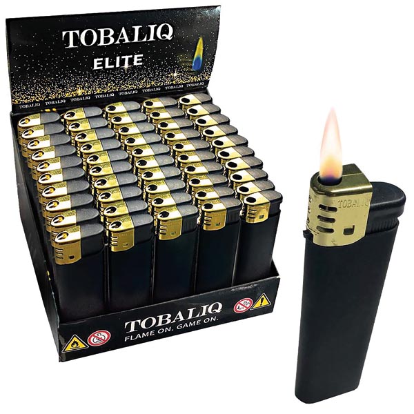 Feuerzeug elekt. Black Elite 50er Disp.