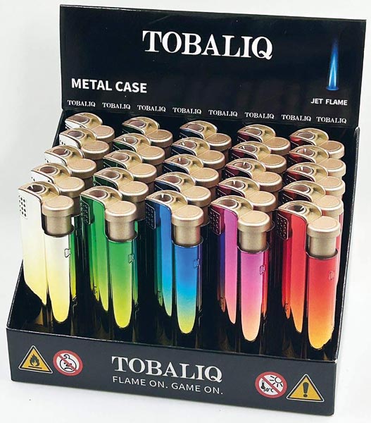 Feuerzeug elekt. Jet-Flamme Shiny Rainbow