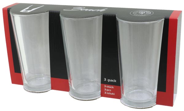 Glas Trinkglas 3er Set je 250ml klar