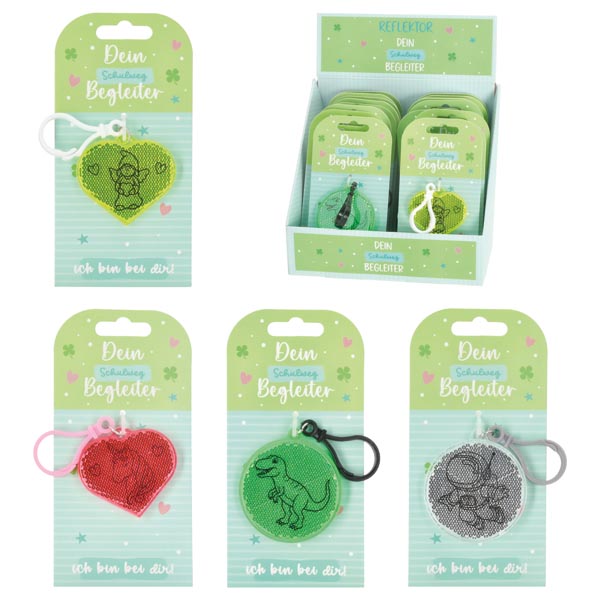 Anhänger, Wegbegleiter, Reflektor, 15cm, 4 Design sort. ,