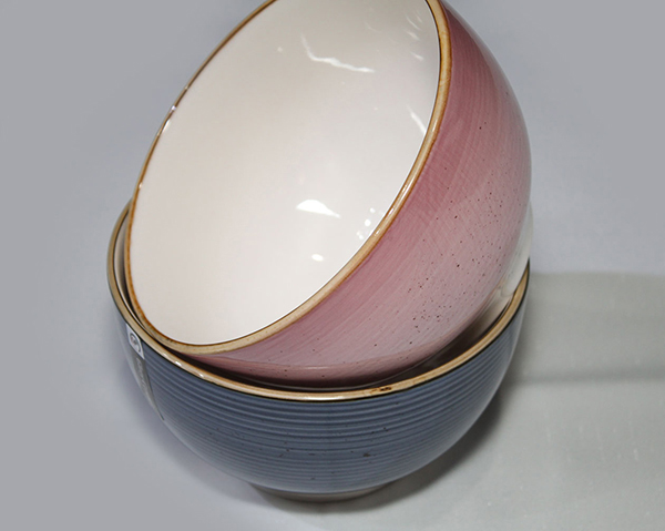 Müsslischale 14x8cm, Softstreifenlook, Keramik