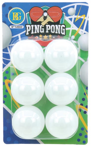 Tischtennisbälle 6er auf Blisterkarte
