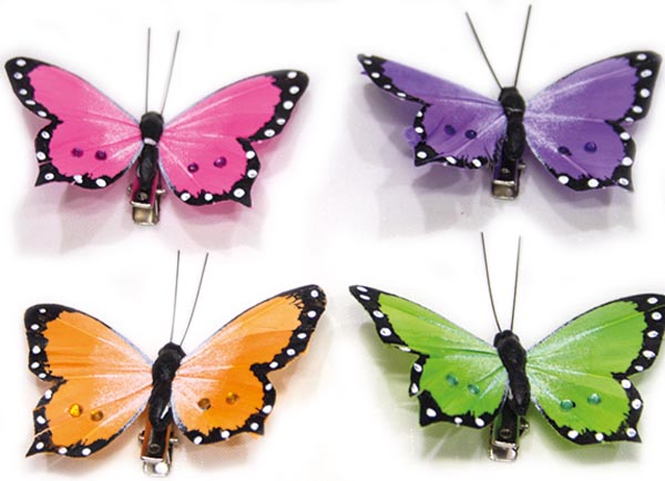 Schmetterling 2er Set! je 7x3cm Farben sortiert