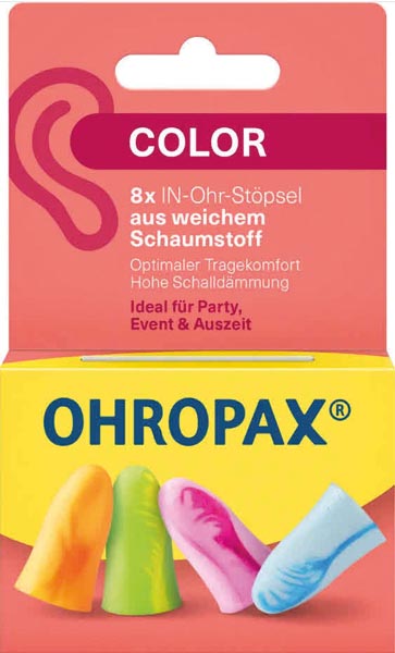 Ohropax Ohrstöpsel Color 8 Stück
