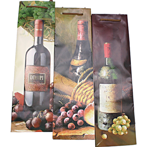 Geschenktasche Lack Flasche 35x10x10cm 4-fach