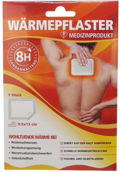 Wundverb. Wärme Pflaster 8h 19x13cm XXL