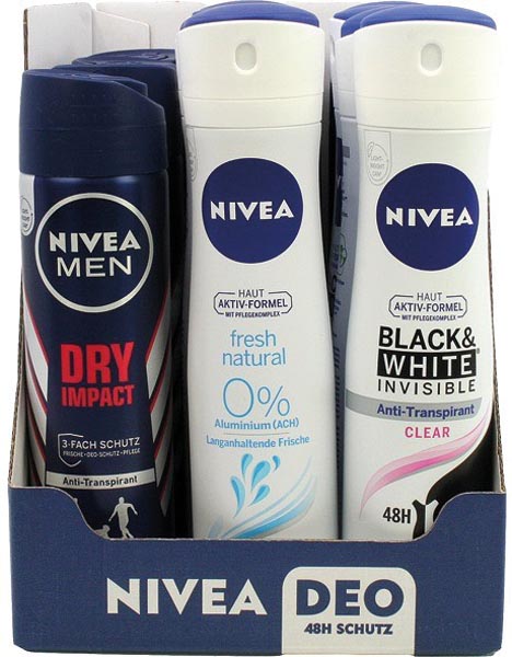 Nivea Deospray 150ml 15er Mixkarton 3fach