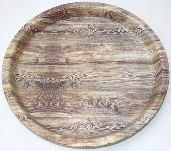 Tablett XL Holzdesing rund 24x2cm