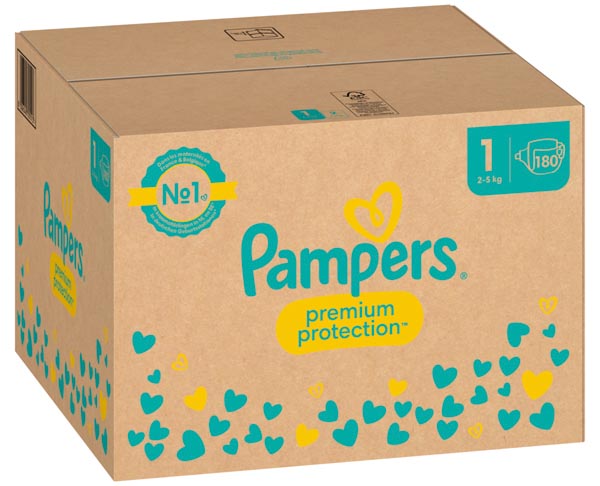 Pampers Premium Protect. Gr.1 New Baby 180 Stück