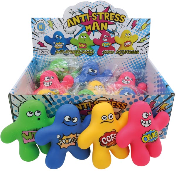 Antistress Figur lustiges Gesicht 12cm 5Fb.sort