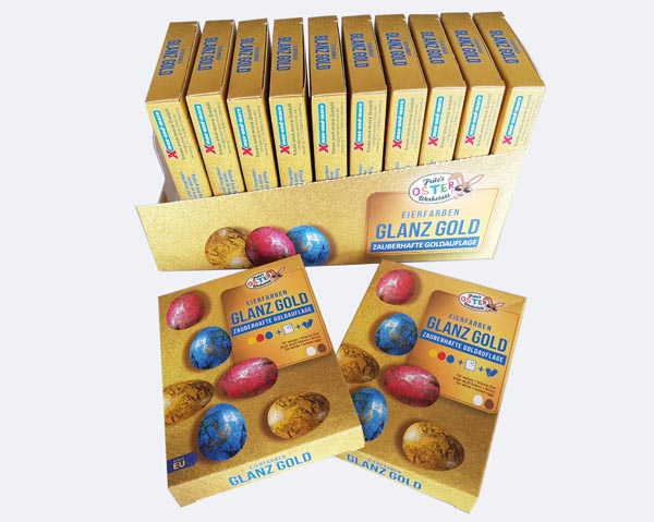 Eierfarben flüssig Glanz Gold / Goldauflage