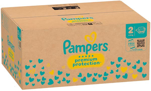 Pampers Premium Protection Gr.2 240 Stück 4-8kg