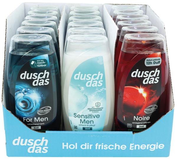 Duschdas 225ml 18er Mixkarton 4fach sortiert