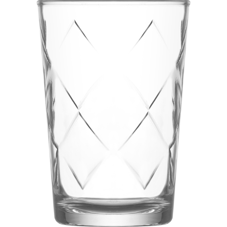 Glas Wasserglas 205ml große Rauten, 10cm hoch