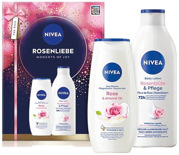Nivea GP 'Rosenliebe' Dusch 250ml+Labello 5,5g