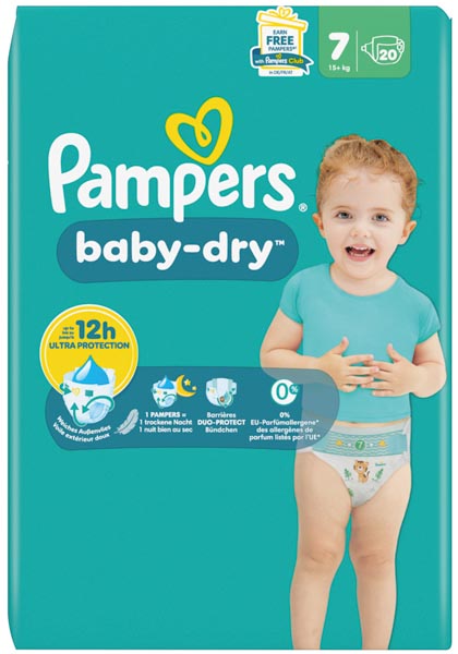 Pampers Baby Dry Gr.7 Extra Large (15+kg) 20 St.