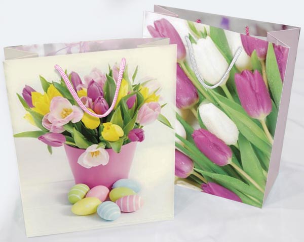 Geschenktasche Lack Mittel 23x18cm Ostermotiv