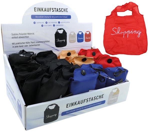 Einkaufstasche faltbar "Shopping" 33x34cm