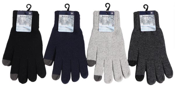 Winter Herren Handschuhe Uni/Touch 4f. sort