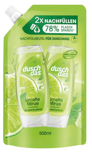 Duschdas 500ml Limette&Minze Nachfüllbeutel