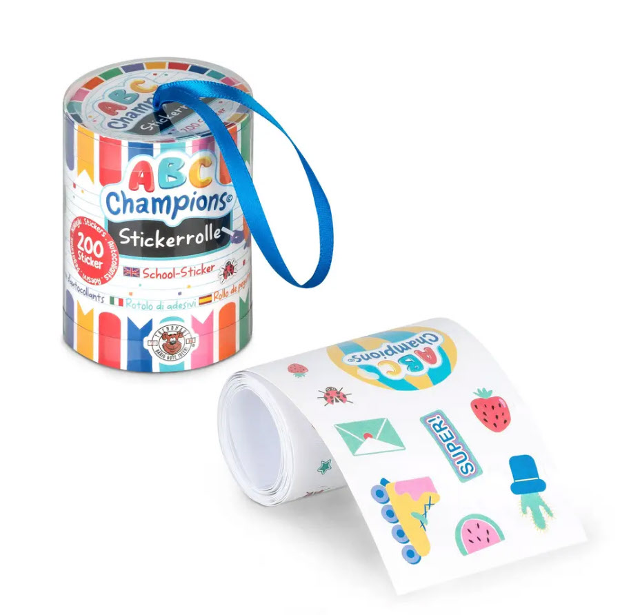 Stickerrolle mit 200 Sticker 9er Display