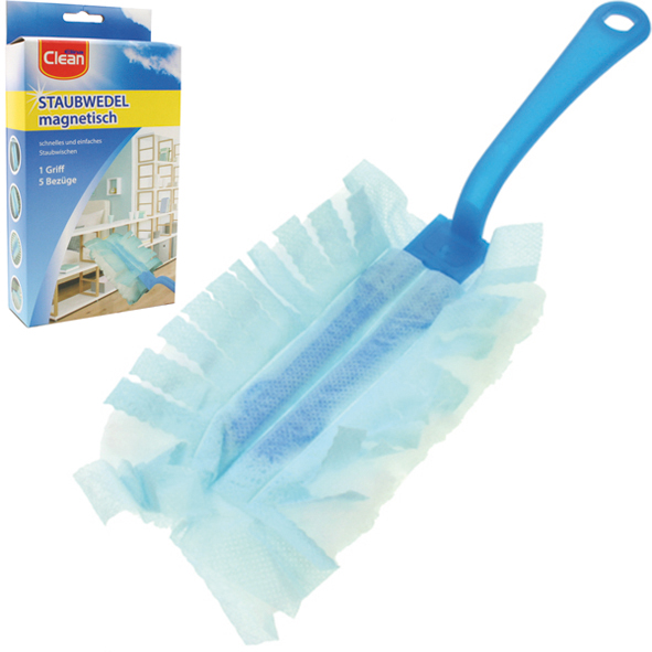 Staubwedel CLEAN 6tlg 1 Halter+5Tücher magnetisch