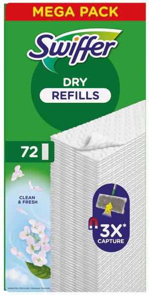 Swiffer Trocken Wischtücher Nachfüllpackung 72er