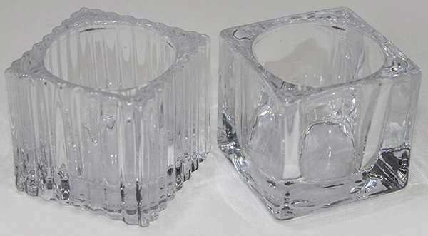 Teelichthalter 5,0x5,0x4,5 cm feinste Glas