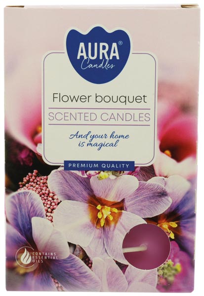 Teelichte Duft 6er Blumenstrauß
