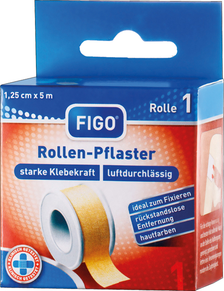 Wundpflaster 1,25cmx5m hautfarben hygienisch