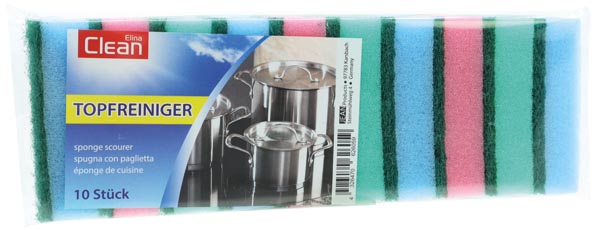 Schwamm CLEAN für die Küche 10er 80x55x23mm