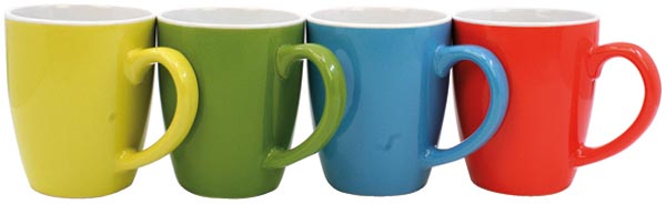 Kaffeebecher 12x8x10cm, Farben sortiert