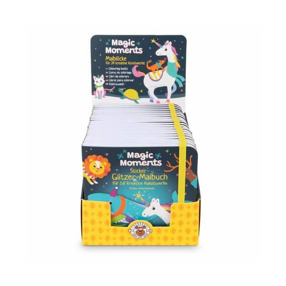 Malbuch Glitzer-Sticker 20er Display