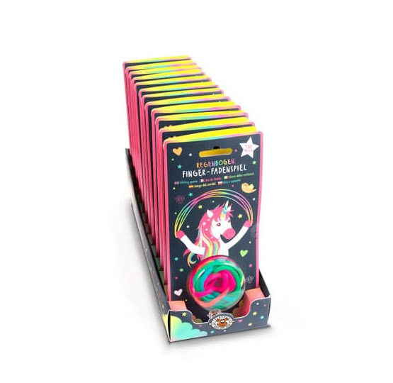 Finger Fadenspiel Regenbogen 180cm 12er Display