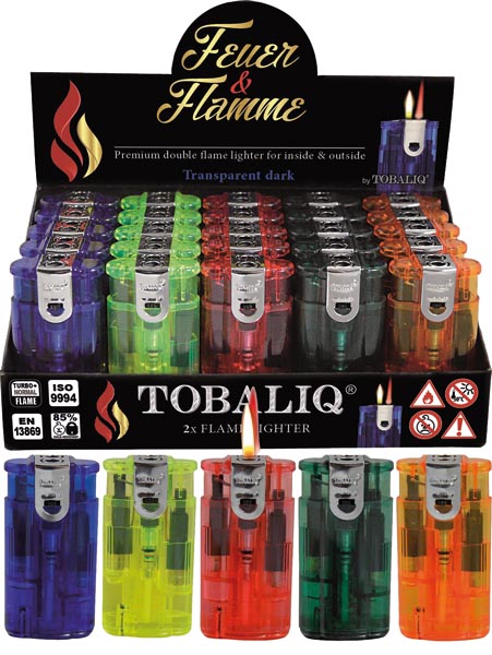 Feuerzeug elekt. 2in1 Feuer & Flamme 25er Disp.