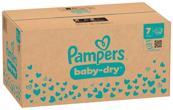 Pampers Baby Dry Gr.7 Extra Large (15+kg) 132 St.